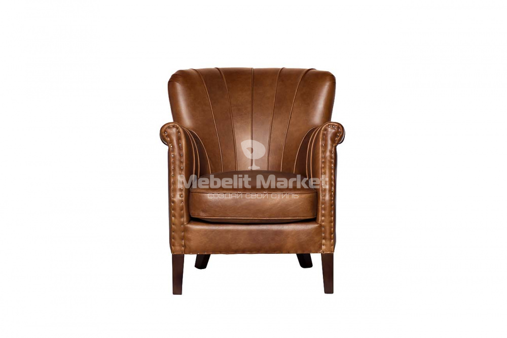 Кресло кожаное светло-коричневое (PJS17401-PJ430)