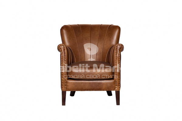 Кресло кожаное светло-коричневое (PJS17401-PJ430)