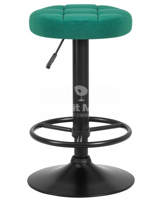 Барный стул BRUNO LM-5008 чёрный, зелёный велюр