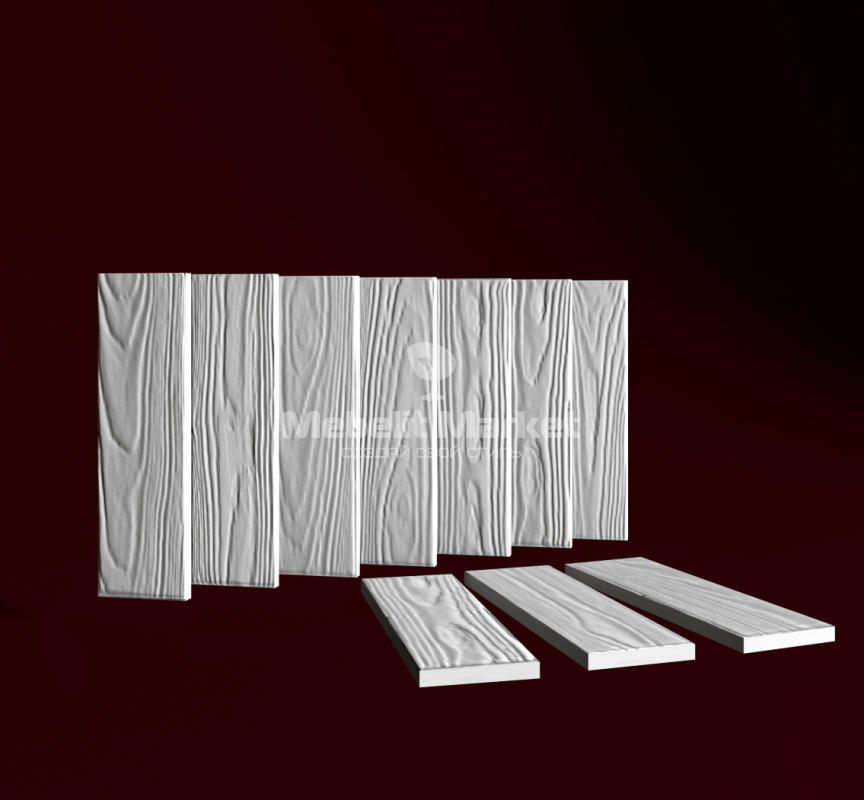  3D  "BRICK WOOD WHITE"